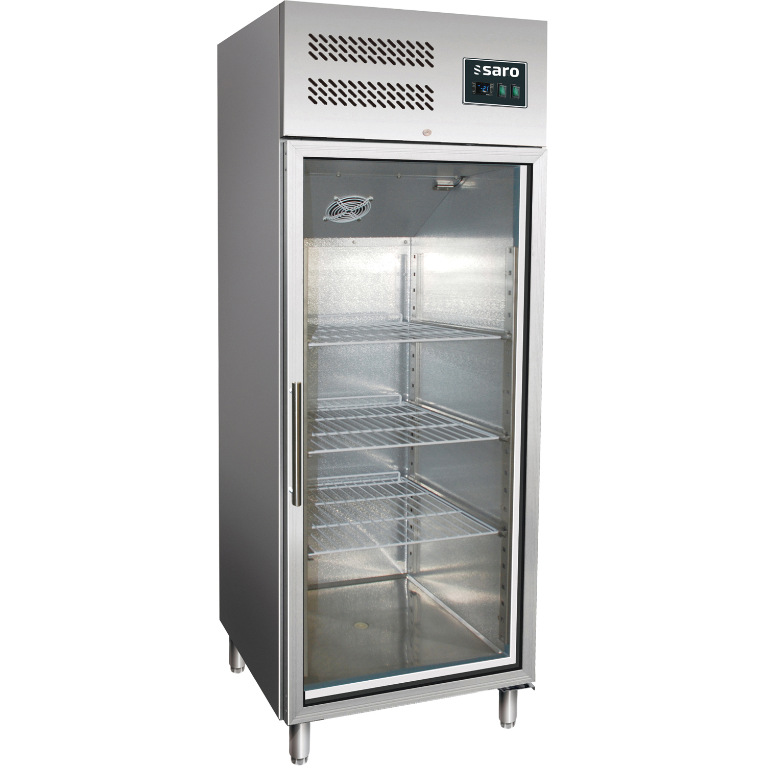 SARO Gewerbekühlschrank mit Glastür - 2/1 GN, Modell GN 600 TNG