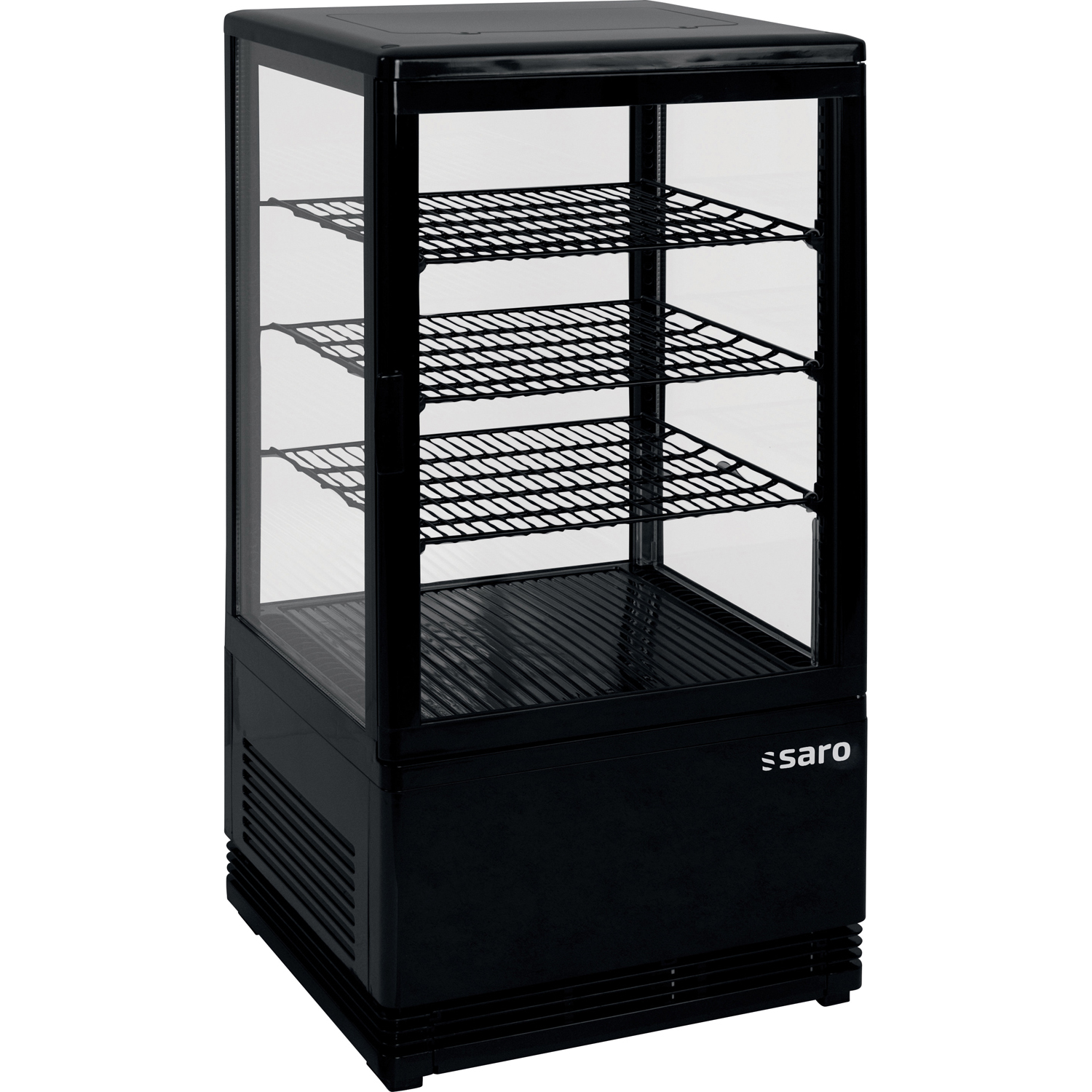 SARO Mini-Umluftkühlvitrine Modell SC 70 schwarz