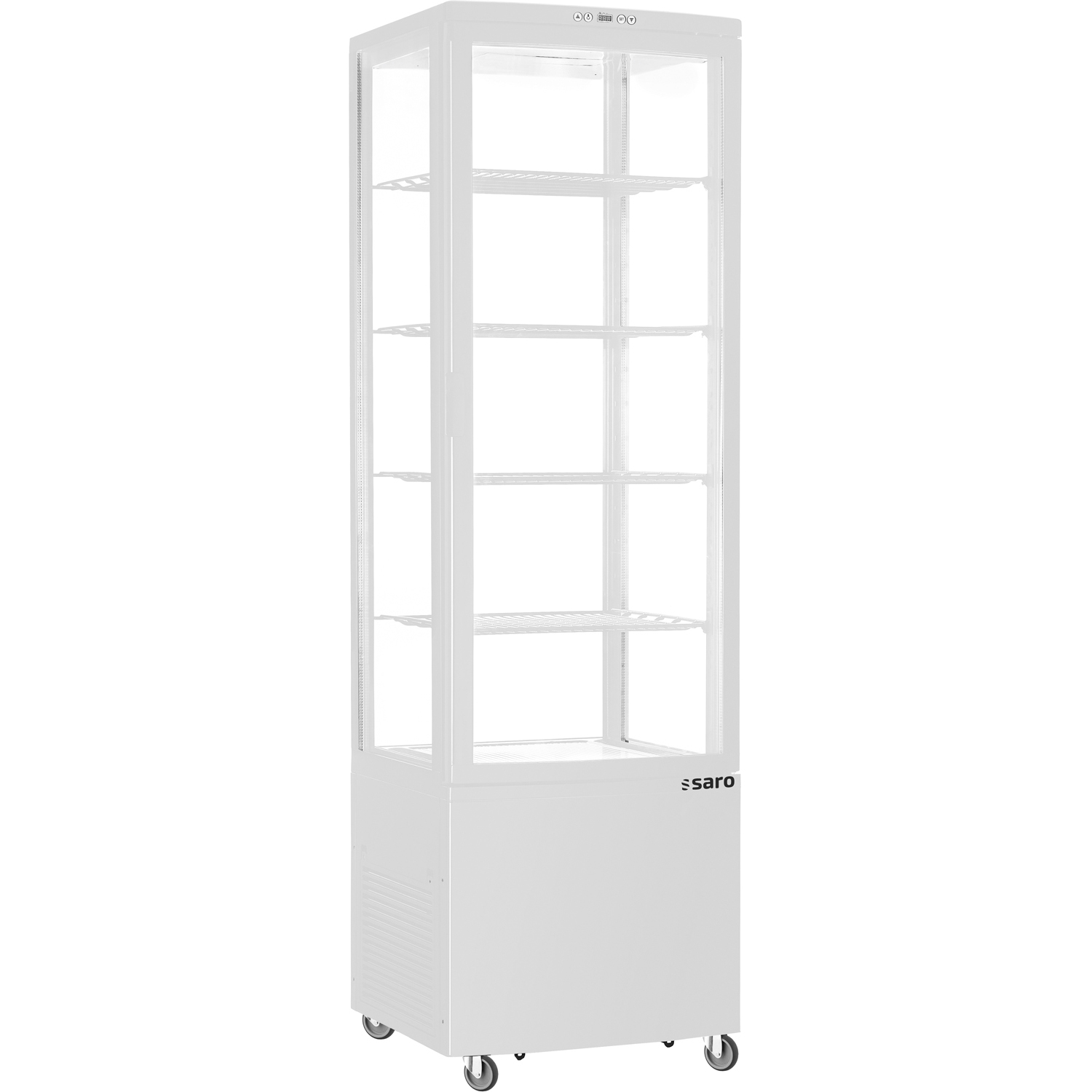 SARO Kühlvitrine 235 Liter, Modell SVEN weiß