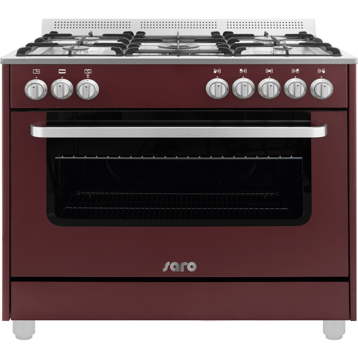 SARO Multifunktionsherd Gas/Elektro Modell TS95C61LVI bordeaux