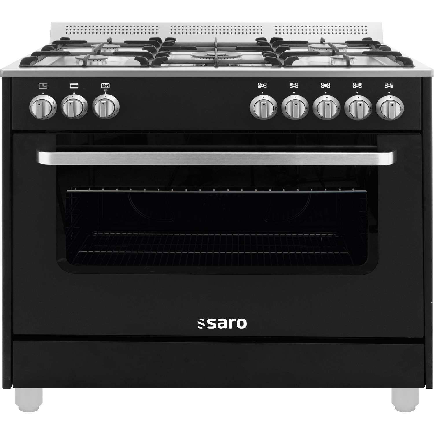 SARO Multifunktionsherd Gas/Elektro Modell TS95C61LNE schwarz