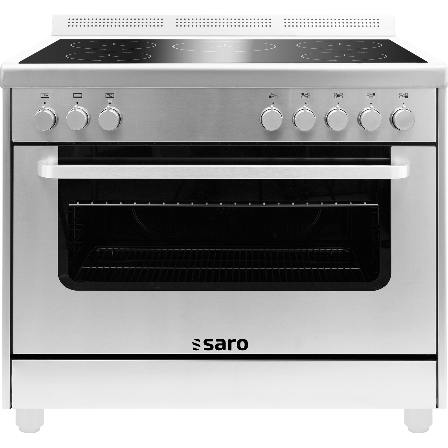 SARO Induktionsherd +Elektrobackofen Modell TS95IND61X silber