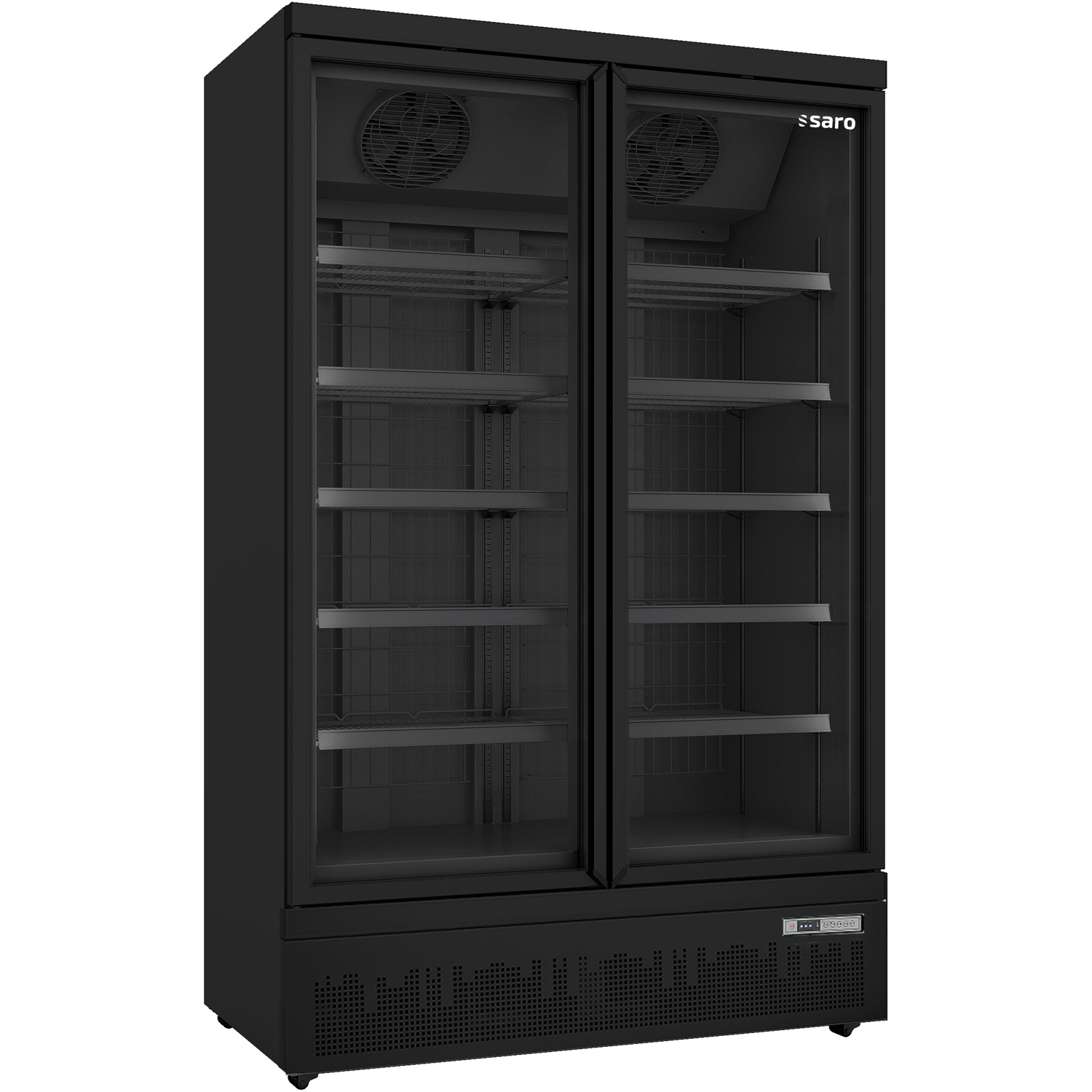 SARO Tiefkühlschrank mit 2 Glastüren. Modell GTK 930 PRO - schwarz
