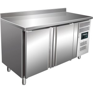 SARO Kühltisch mit 2 Türen und Aufkantung, Modell KYLIA GN 2200 TN