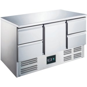 SARO Kühltisch mit Tür und Schubladen, Modell ES 903 S/S TOP 1/4