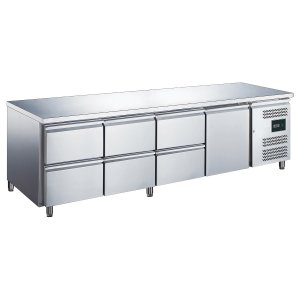 SARO Kühltisch mit 1 Tür und 3x 2er Schubladenset, Modell EGN 4160 TN