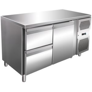 GGG Kühltisch Serie 600  - 1 Tür - 2 Schubladen