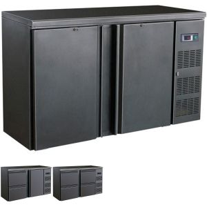 GGG Flaschenkühltisch - schwarz - 2 Türen / Schubladen