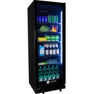 ZORRO Getränkekühlschrank für Flaschen in Schwarz mit 360 Litern
