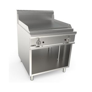 SARO Gasgriddleplatte 800mm breit Standgerät glatt Modell LQ / FTG4BAL