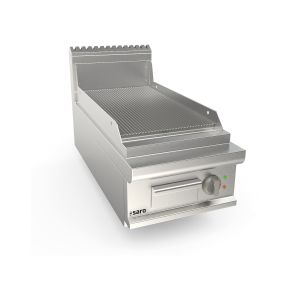 SARO Elektrogriddleplatte 400mm breit Tisch gerillt Modell LQ / FTE2BBR