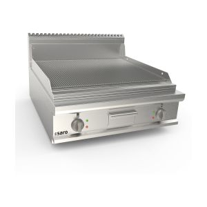 SARO Elektrogriddleplatte 800mm breit Tisch gerillt Modell LQ / FTE4BBR