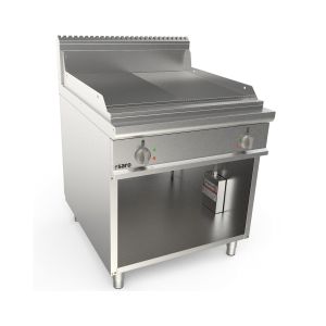 SARO Elektrogriddleplatte 800mm breit Stand 1/2+1/2 Modell LQ / FTG4BAM