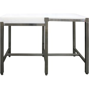 SARO Zerlegetisch mit Hackblock ohne Aufkantung 1000x500 mm