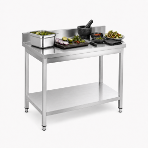 ZORRO Edelstahl Arbeitstisch ZAT 120/60A | mit Aufkantung | 1200 x 600 x 850 mm