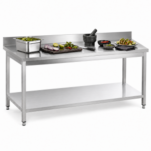 ZORRO Edelstahl Arbeitstisch ZAT 160/60A | mit Aufkantung | 1600 x 600 x 850 mm