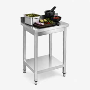 ZORRO Edelstahl Arbeitstisch ZAT 60/70A | mit Aufkantung | 600 x 700 x 850 mm